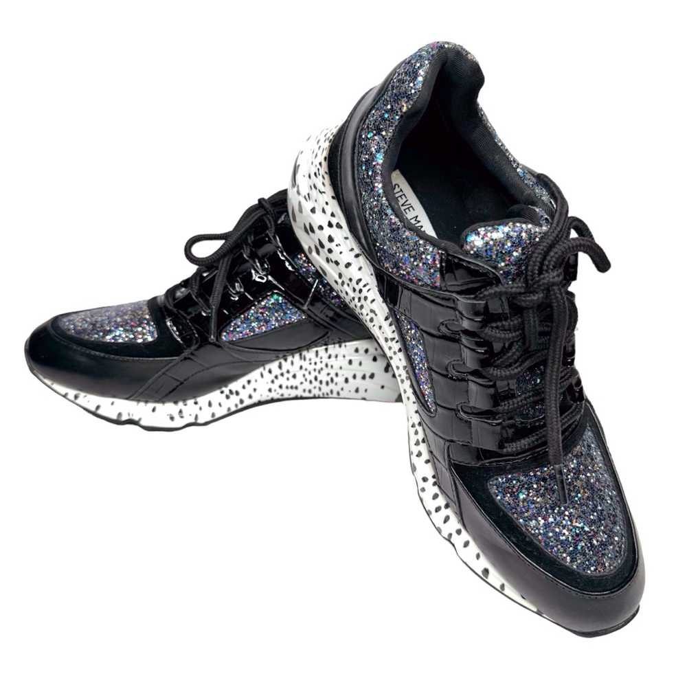 Steve Madden Barra Glitter Fashion Sneakers Trainers BARG01S1 EDC Rave Festival